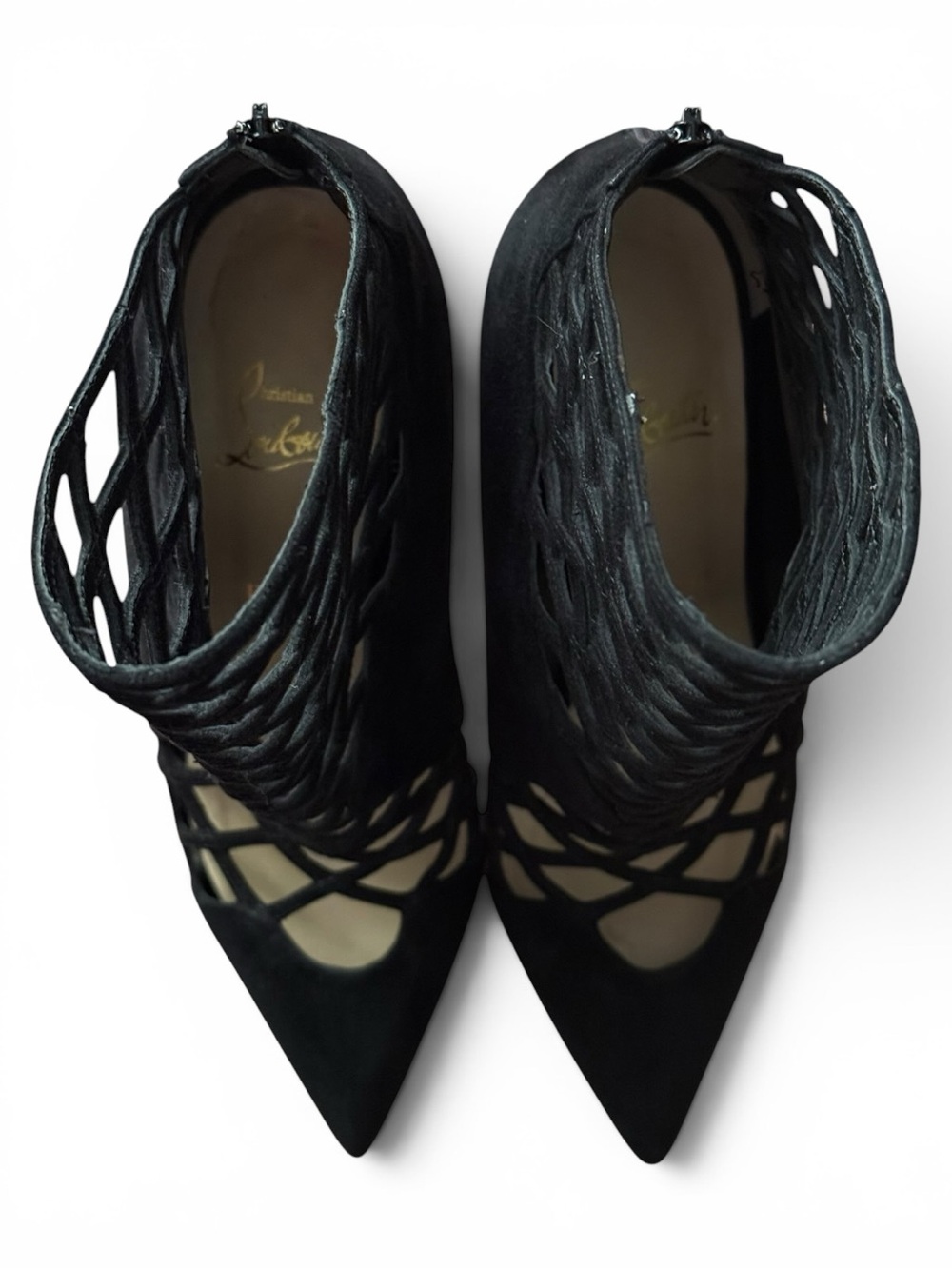 Christian Louboutin Mrs Bouglione Cage Ankle Boots Size 38 - Picture 5 of 11